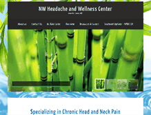 Tablet Screenshot of nwheadacheandwellness.com